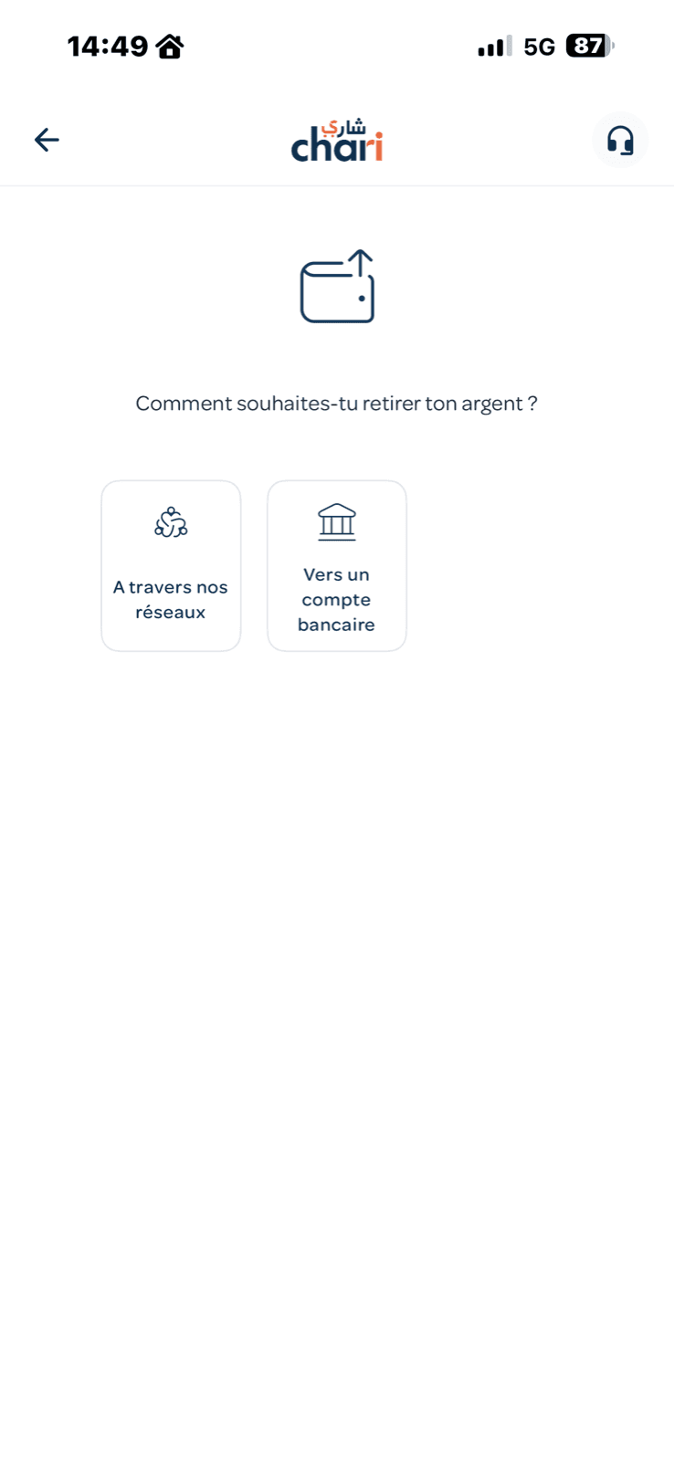 Retirer de l'argent avec chari.ma : en espèces en agence ou vers un compte bancaire